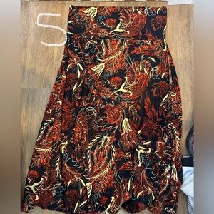 LuLaRoe Autumn Leaf Pattern Skirt